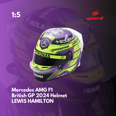 Lewis Hamilton - Mercedes AMG F1 British GP 2024 Helmet - 1/5 Proportion Mini Helmet