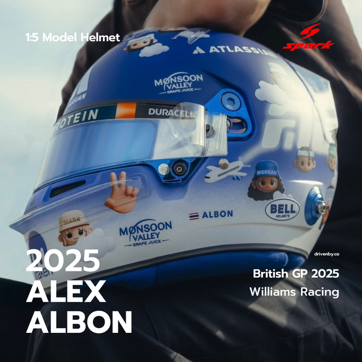 Alexander Albon British GP 2025 - Williams Racing - Spark 1:5 Helmet