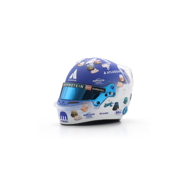 Alex Albon Helmet British GP 2025 - Williams Racing - Spark 1:5 Helmet