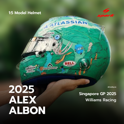Alex Albon Helmet Singapore GP 2025 Williams Racing - Spark 1:5 Helmet