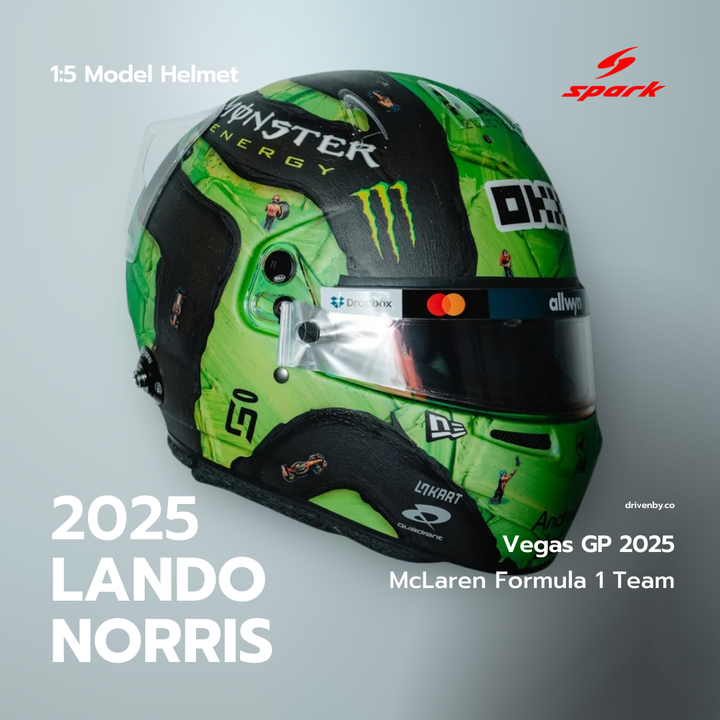 Lando Norris Helmet Las Vegas GP 2025 McLaren F1 Team - Spark 1:5 Helmet