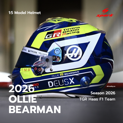 Ollie Bearman Helmet Season 2026 TGR Haas F1 Team - Spark 1:5 Helmet