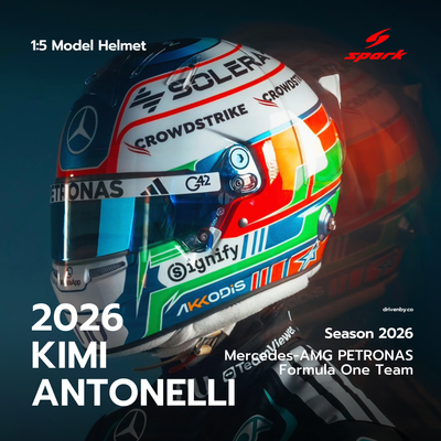 Kimi Antonelli Helmet Season 2026 Mercedes-AMG PETRONAS Formula One Team - Spark 1:5 Helmet