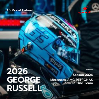George Russell Helmet Season 2026 Mercedes-AMG PETRONAS Formula One Team - Spark 1:5 Helmet
