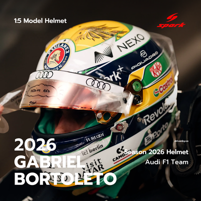 Gabriel Bortoleto Helmet 2026 Audi Revolut F1 Team - Spark 1:5 Helmet