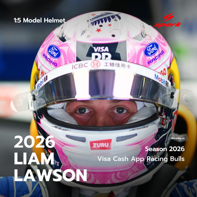 Liam Lawson Helmet Season 2026 Visa Cash App Racing Bulls Formula One Team - Spark 1:5 Helmet