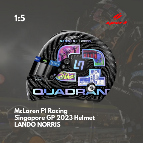 Lando Norris - McLaren F1 Singapore GP 2023 Helmet - 1/5 Proportion Mini Helmet