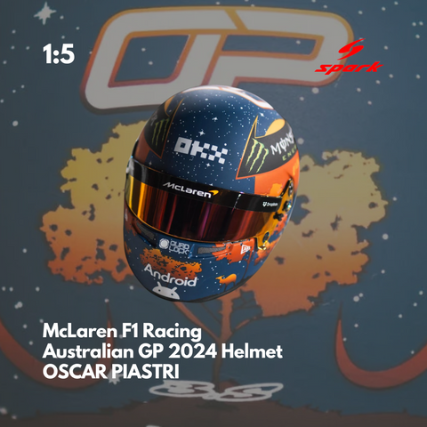 Oscar Piastri - McLaren F1 Australian GP 2024 Helmet - 1/5 Proportion Mini Helmet