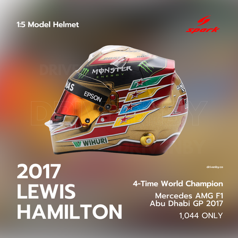 Lewis Hamilton - Abu Dhabi 2017 Helmet Special Edition - 1/5 Proportion Spark Mini Helmet