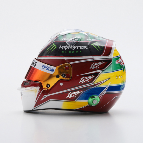 Lewis Hamilton - Brazilian GP 2019 Helmet Special Edition - 1/5 Proportion Spark Mini Helmet