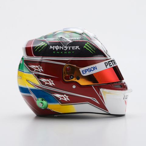 Lewis Hamilton - Brazilian GP 2019 Helmet Special Edition - 1/5 Proportion Spark Mini Helmet