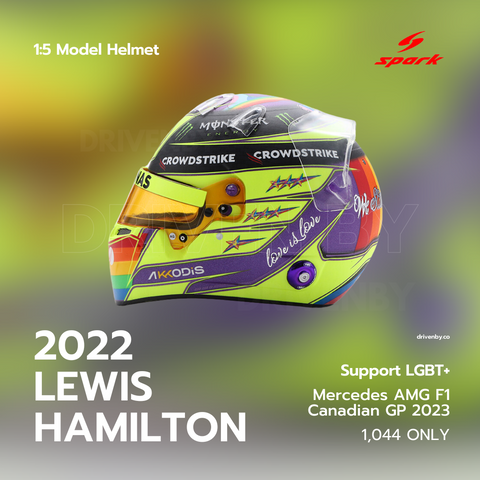 Lewis Hamilton - Canadian GP 2022 Helmet Special Edition - 1/5 Proportion Spark Mini Helmet