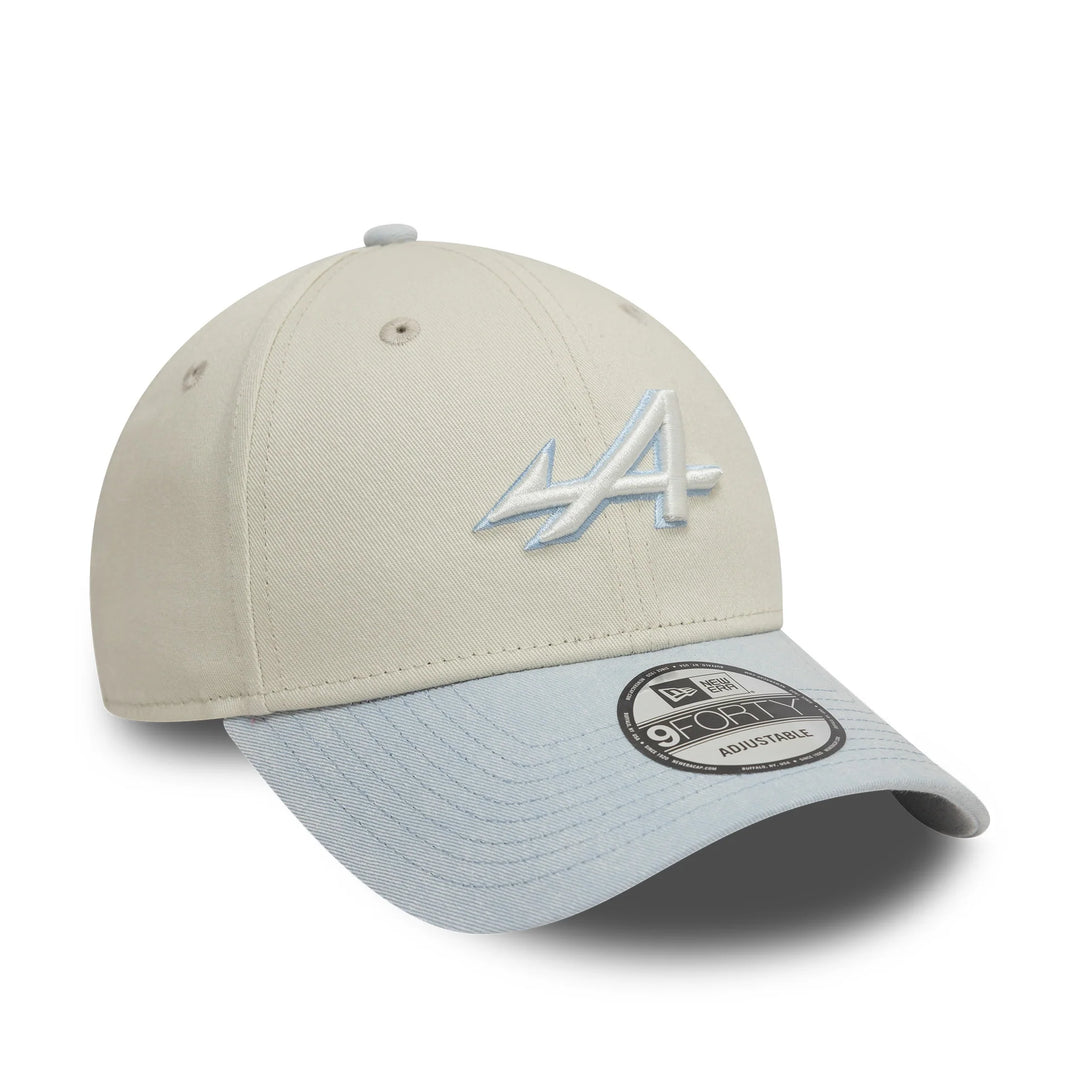 Alpine F1 Team Acid Wash 9Forty Cap - Chrome White/Pastel Blue