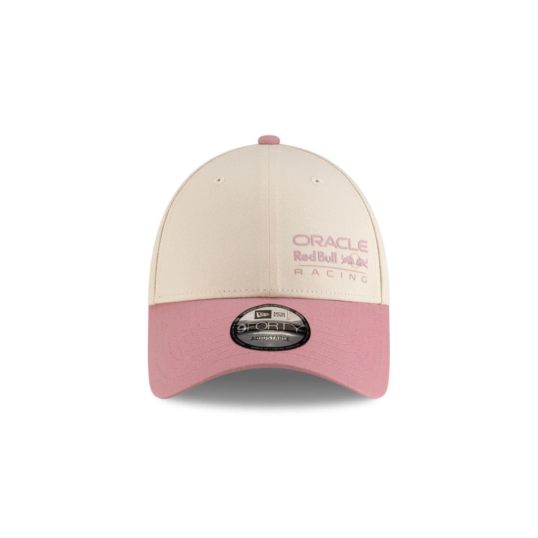 Red Bull Racing New Era Team Collection '25 Contrast 9Forty Cap - Light Cream/Pink