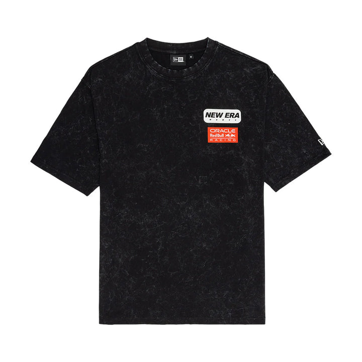 Red Bull Racing Linear Graphic Black Oversized T-Shirt