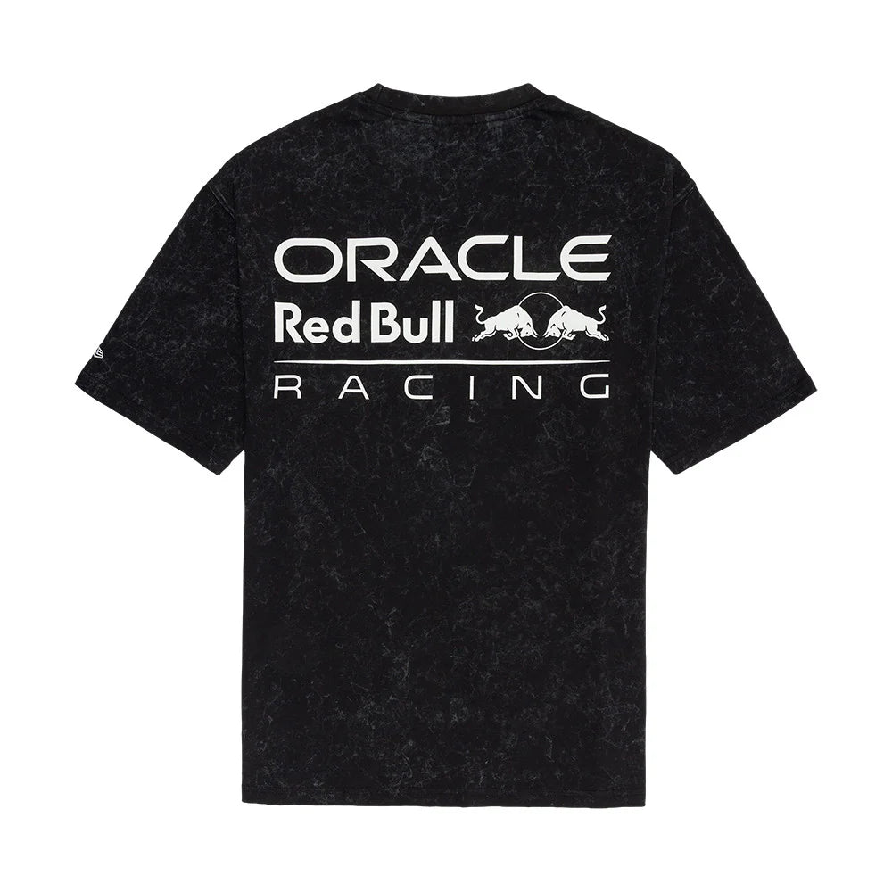 Red Bull Racing Linear Graphic Black Oversized T-Shirt