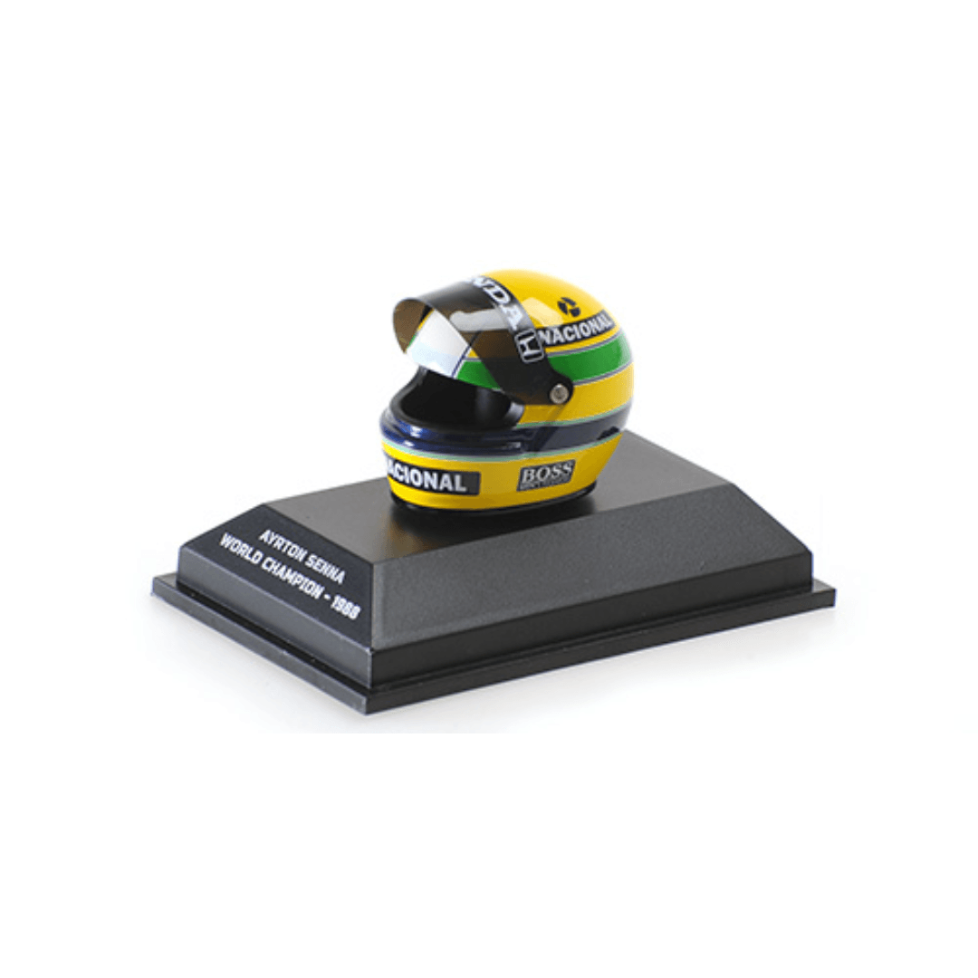 Ayrton Senna F1 World Champion 1988 Model Helmet - Minichamps 1:8 Model Helmet
