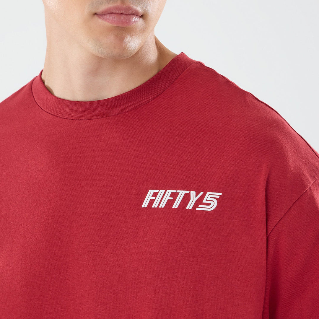 Carlos Sainz Team Fifty5 Madrid Oversized Tee Adults - Red