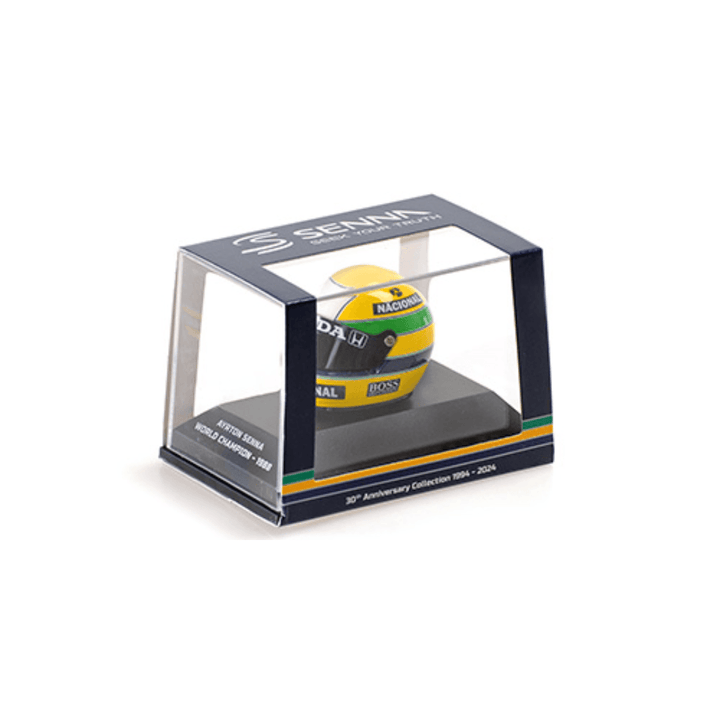 Ayrton Senna F1 World Champion 1988 Model Helmet - Minichamps 1:8 Model Helmet