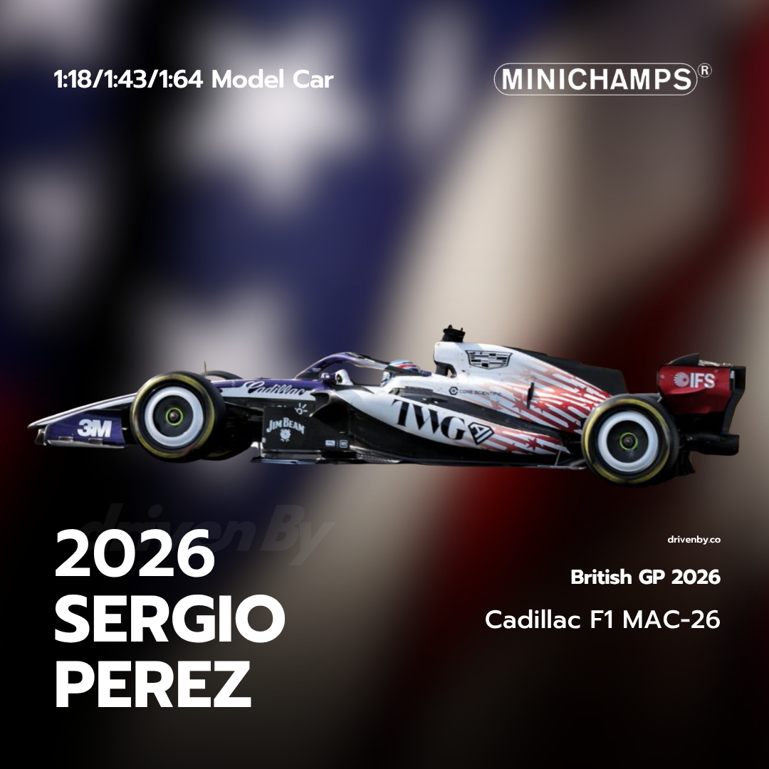 Sergio Pérez Cadillac Formula 1 Team MAC-26 British GP 2026 - Minichamps Model Car