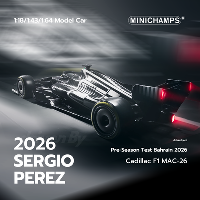 Sergio Pérez Cadillac Formula 1 Team MAC-26 Pre-Season Test Bahrain 2026 - Minichamps Model Car