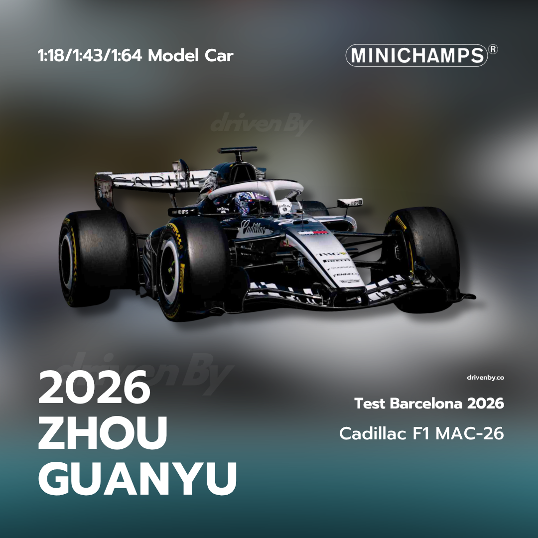 Zhou Guanyu Cadillac Formula 1 Team MAC-26 Test Barcelona 2026 - Minichamps Model Car