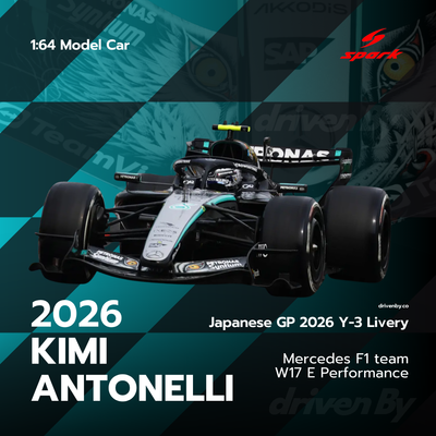 Scale 1:64 Kimi Antonelli Japanese GP 2026 Winner (Y-3 Livery) Mercedes-AMG F1 Team W17 - Spark 1:64 Model Car