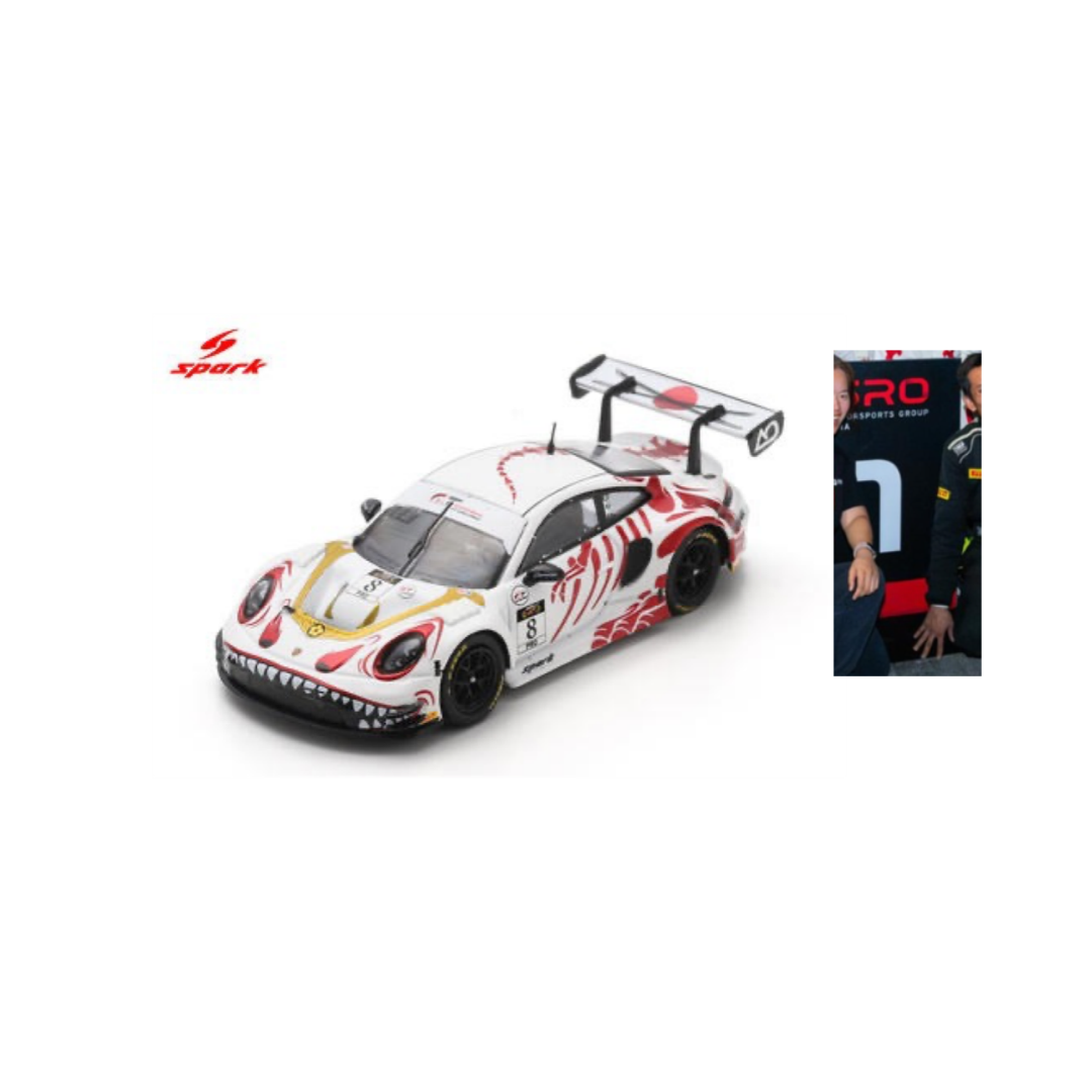 Porsche GT3 R No.8 AO Racing Winner Suzuka 1000km 2026 with Pit Board - Spark Model Car