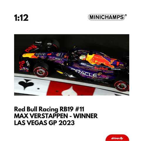 Red Bull Racing RB19 #11 MAX VERSTAPPEN - WINNER LAS VEGAS GP 2023 - Minichamps 1:12 Model Car