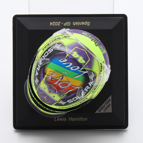 Lewis Hamilton - Mercedes AMG F1 Spanish GP 2024 LOVE Helmet Special Edition - 1/5 Proportion Spark Mini Helmet