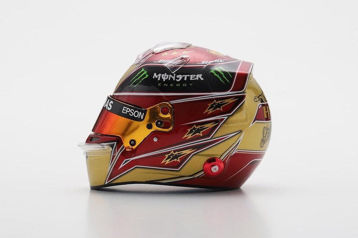 Lewis Hamilton - Mercedes AMG F1 Abu Dhabi 2019 Helmet Special Edition 6x World Champion - 1/5 Proportion Spark Mini Helmet