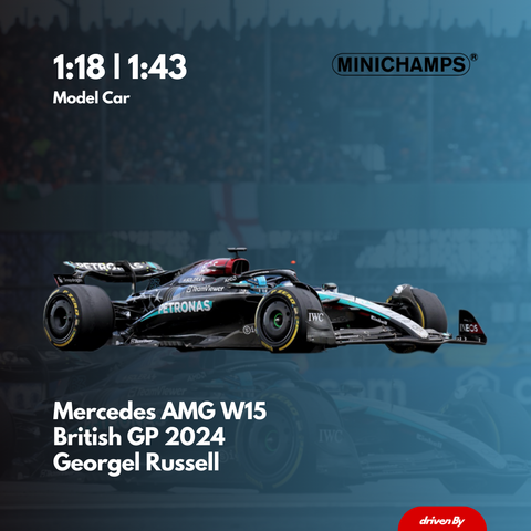 George Russell British GP 2024 Mercedes F1 W15 Model Car - Minichamps