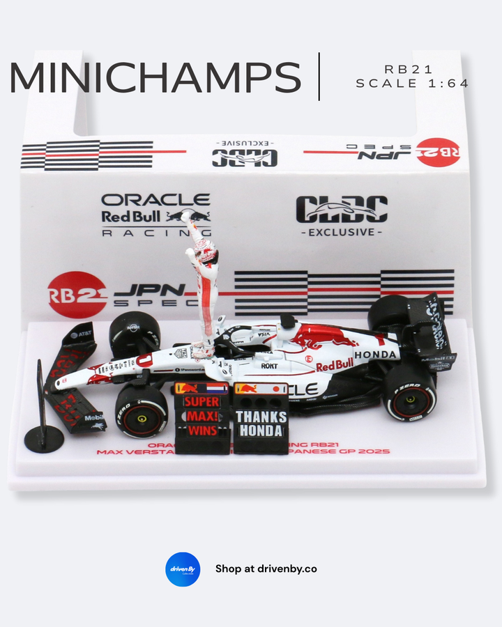 Max Verstappen Red Bull RB21 Japan GP 2025 Winner Special Livery Special Edition- 1:64 Minichamps Model Car