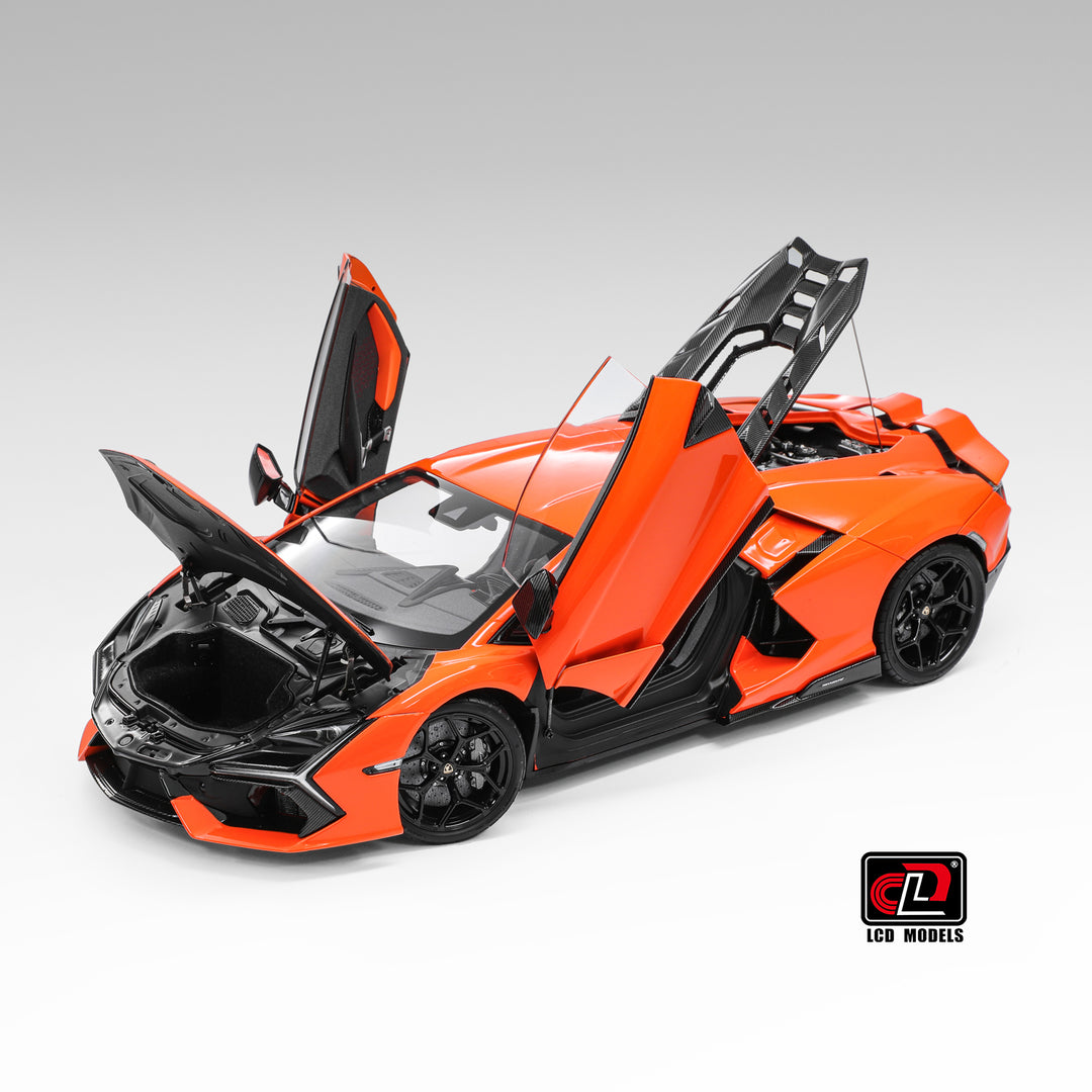 Lamborghini Revuelto Arancio Apodis Orange Diecast LCD 1:18 Model Car