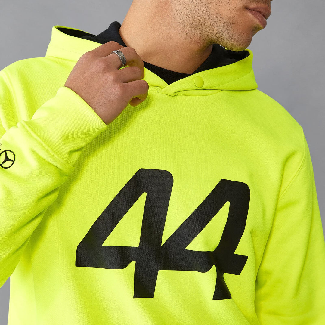 Mercedes-AMG Petronas – 2024 Lewis Hamilton Hoodie - Neon Yellow