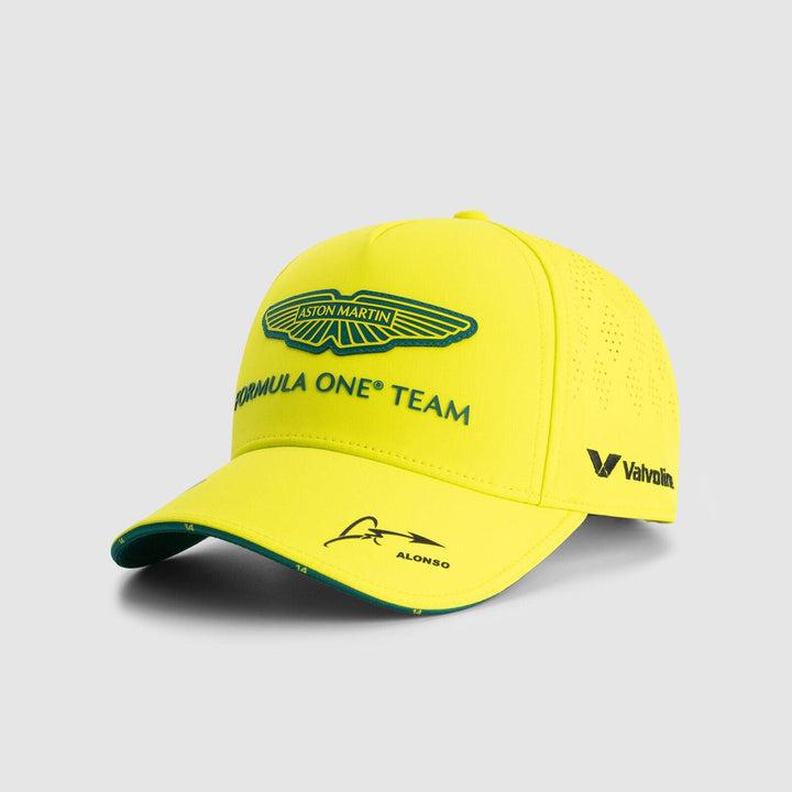 Aston Martin F1 Team 2025 Fernando Alonso Driver Cap Lime