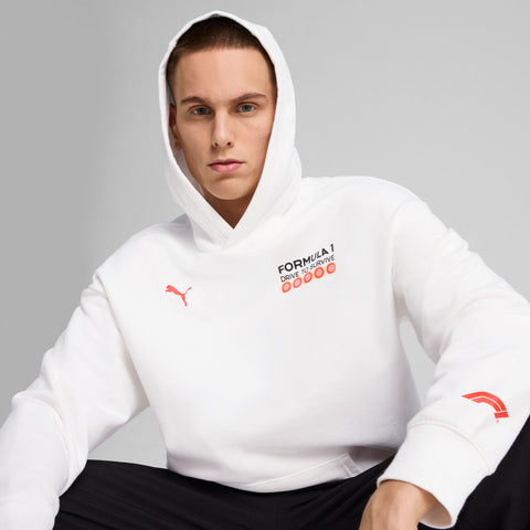 F1 Collection PUMA F1® Drive to survive Relaxed Hoodie - White