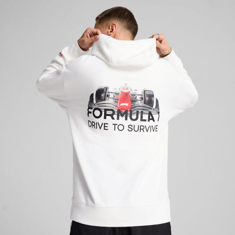 F1 Collection PUMA F1® Drive to survive Relaxed Hoodie - White