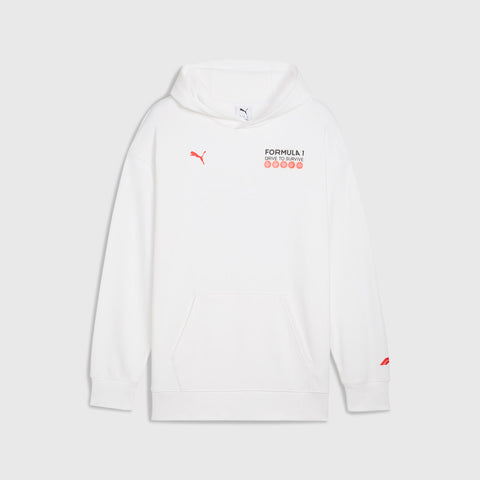 F1 Collection PUMA F1® Drive to survive Relaxed Hoodie - White