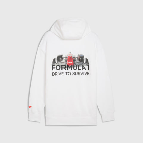 F1 Collection PUMA F1® Drive to survive Relaxed Hoodie - White