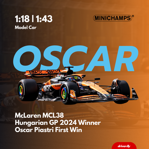 Oscar Piastri First Win McLaren MCL38 - Hungarian GP 2024 Model Car - Minichamps