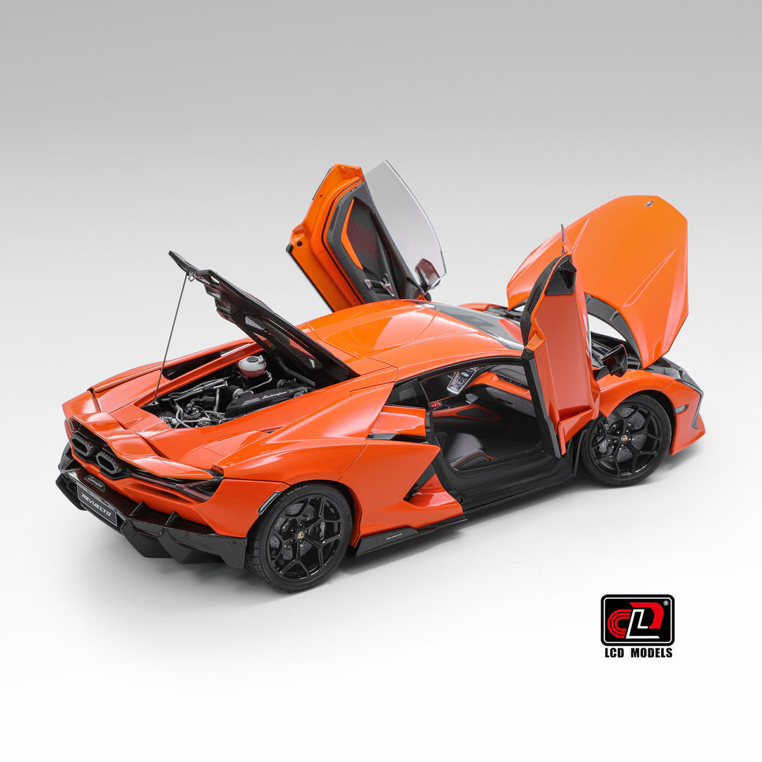 Lamborghini Revuelto Arancio Apodis Orange Diecast LCD 1:18 Model Car