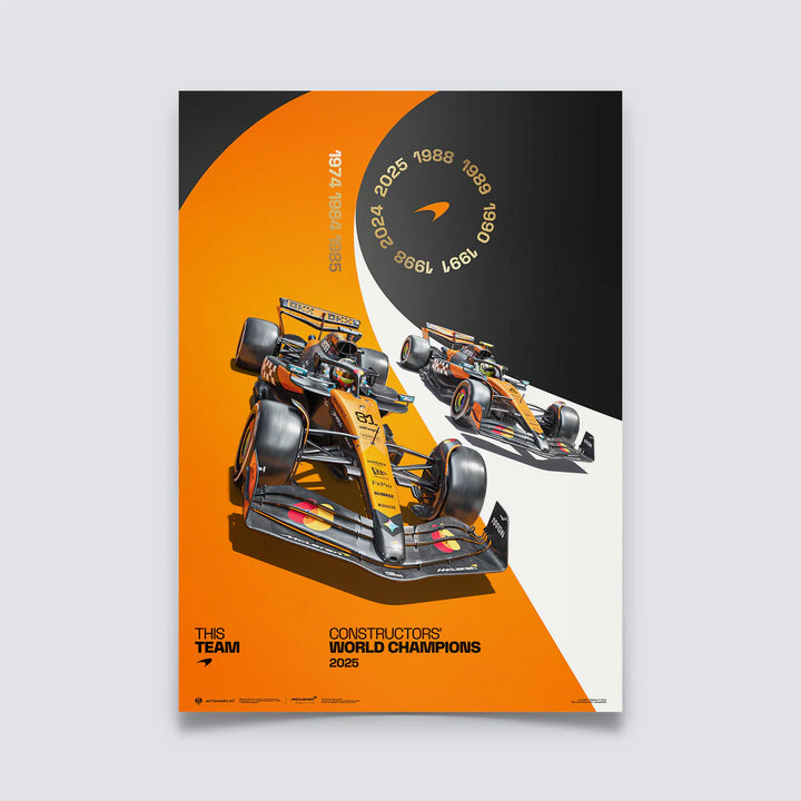 McLaren Formula 1 Team | 2025 Constructors’ World Champions | Automobilist Official Poster