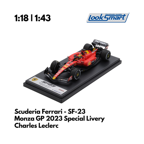 Scuderia Ferrari SF-23 Monza Italian GP 2023 Special Livery Looksmart F1 Model Car