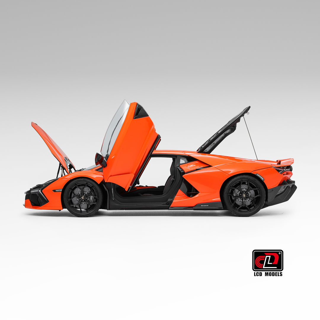 Lamborghini Revuelto Arancio Apodis Orange Diecast LCD 1:18 Model Car