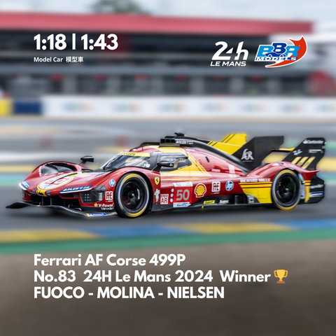 Ferrari AF Corse 499P No.50 24H Le Mans 2024 Winner - BBR Model Car