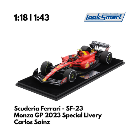 Scuderia Ferrari SF-23 Monza Italian GP 2023 Special Livery Looksmart F1 Model Car