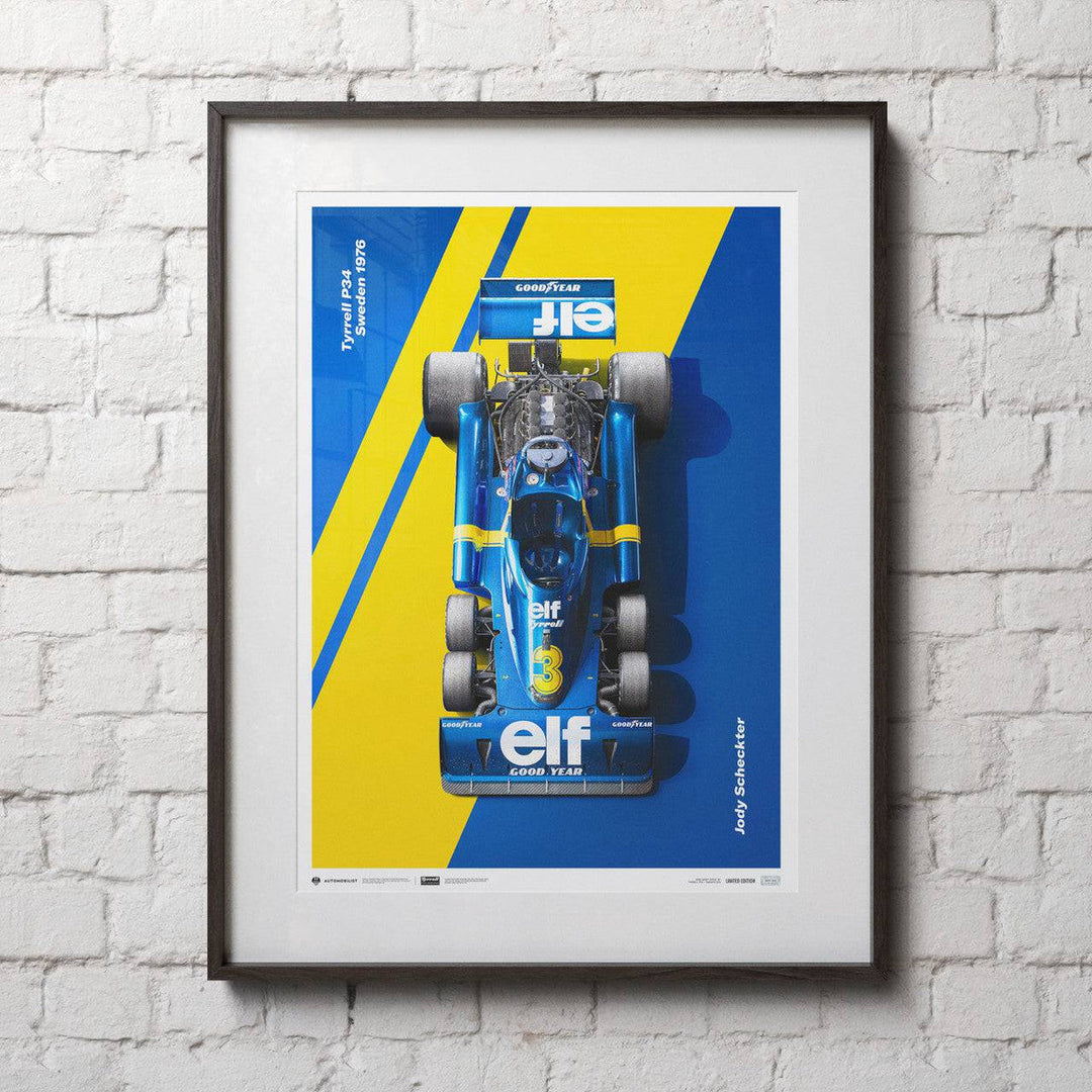 Tyrrell P34 1976 Jody Scheckter Swedish Grand Prix Tyrrell Automobilist Poster