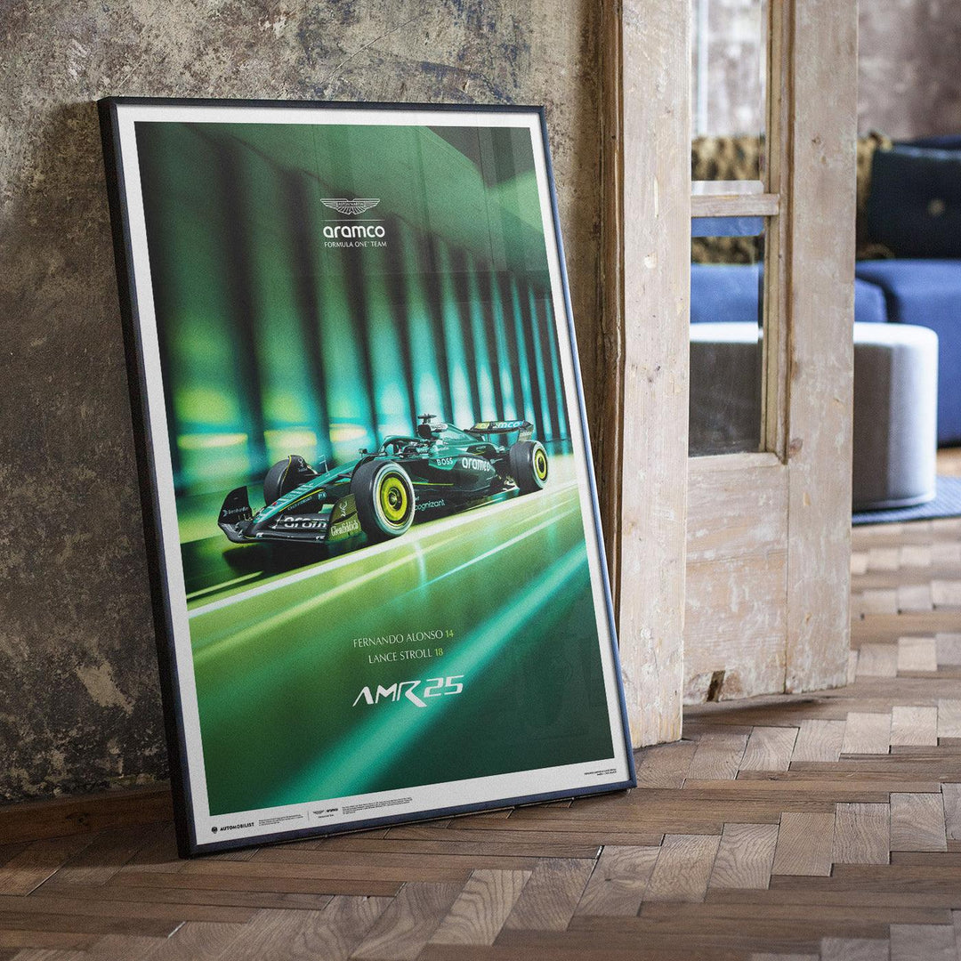 Aston Martin Aramco F1™ Team | AMR25 2025 | Fernando Alonso & Lance Stroll | Automobilist Poster