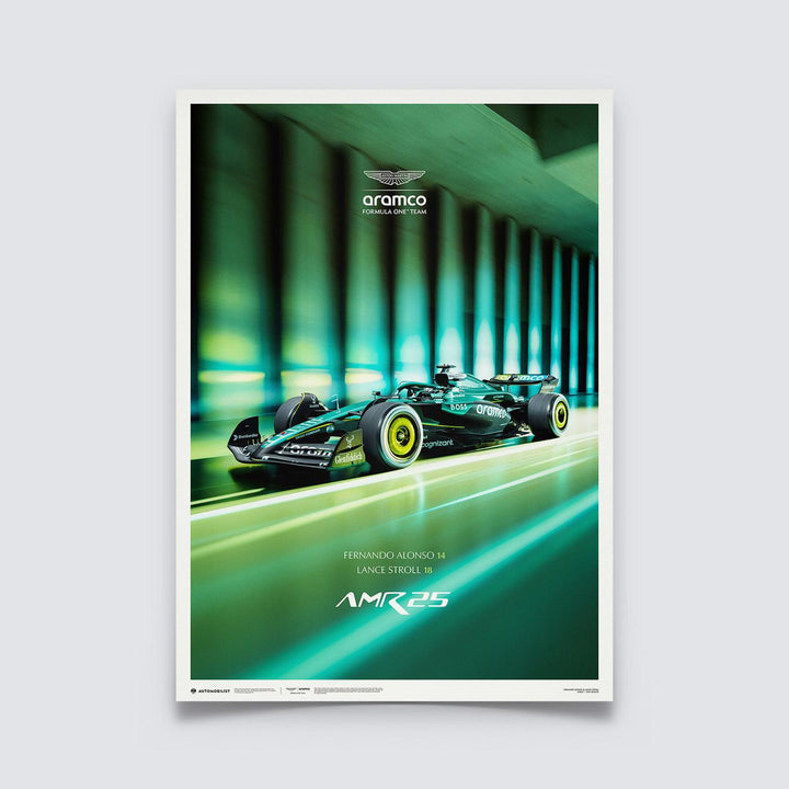Aston Martin Aramco F1™ Team | AMR25 2025 | Fernando Alonso & Lance Stroll | Automobilist Poster